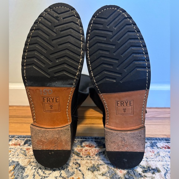 Frye Black Leather Boots Size 7.5 - Picture 3 of 5